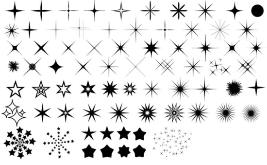 Stars Vector Set Free Vector