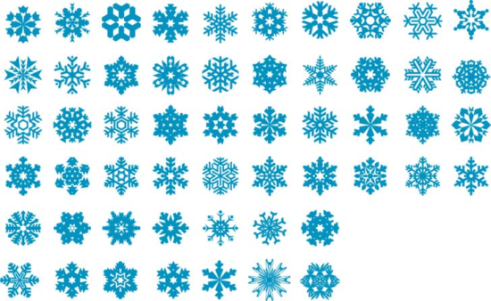 Snowflakes Vector Set Free Vector