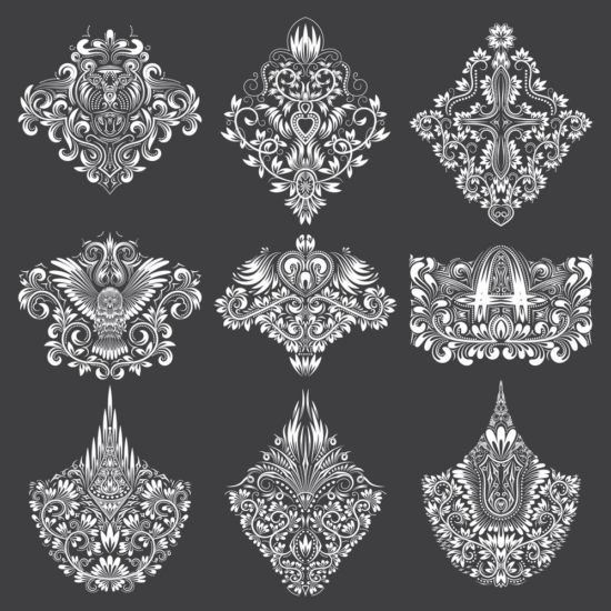 Design Ornamental Elements Free Vector