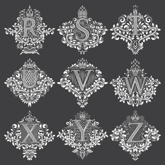 Decorative Letters Vector Art Free Vector