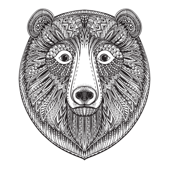 Zentangle Bear Free Vector