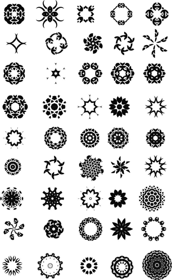 45 Free Decorative Element Set Free Vector