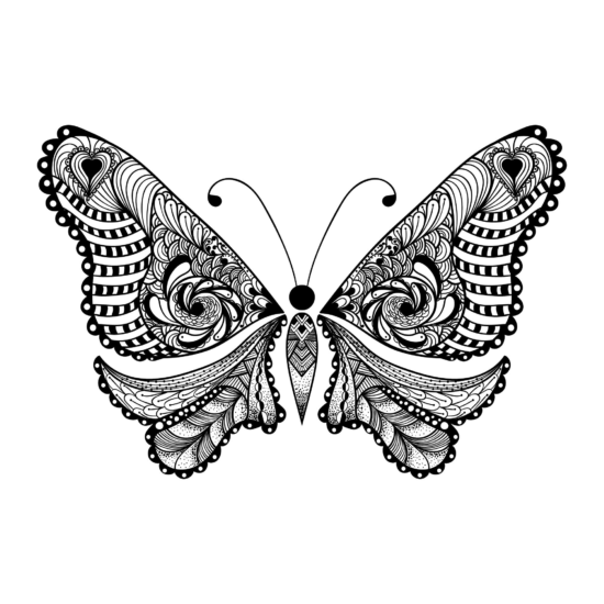 Zentangle Butterfly Free Vector