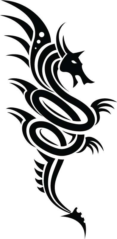 Dragon Tattoo Vector Free Vector