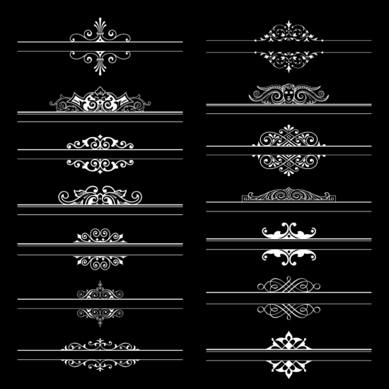Large Collection Of Ornate Headpieces Free Vector