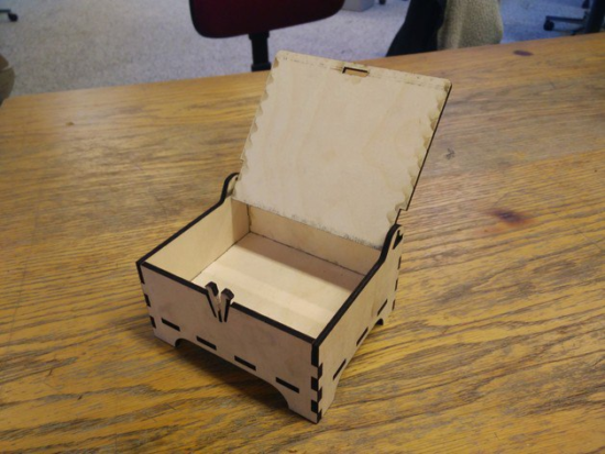 Box with Lid Laser Cut Free Vector