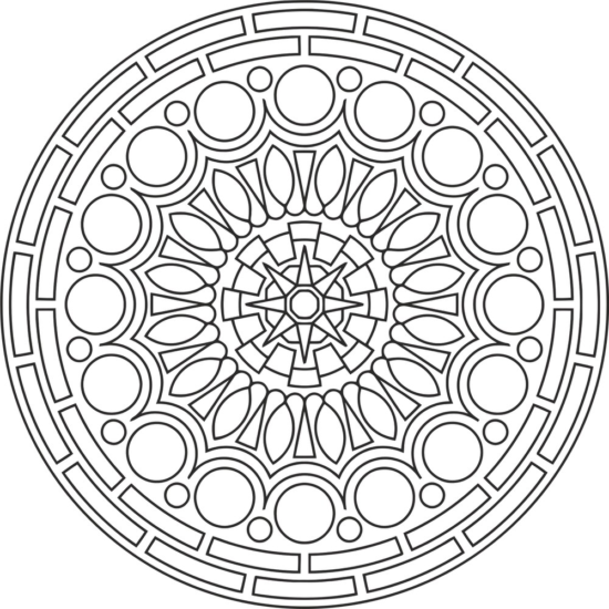 Mandala Des Round Free Vector