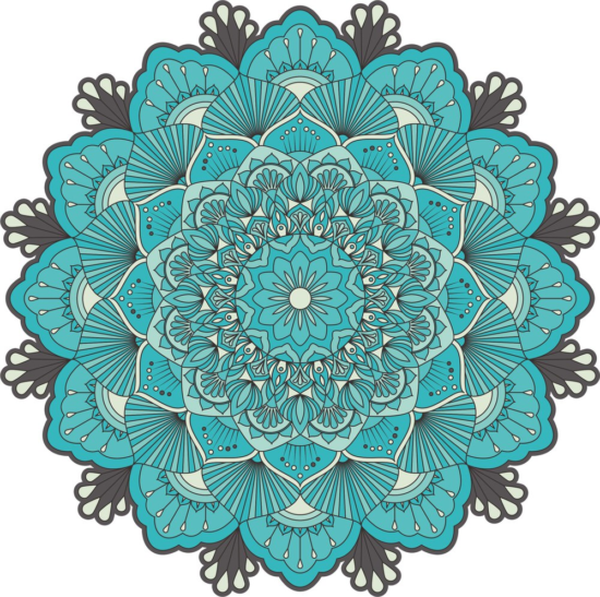 Retro Green Mandala Free Vector