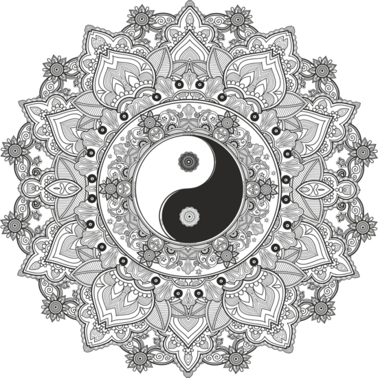 Mandala Yin Yang Free Vector