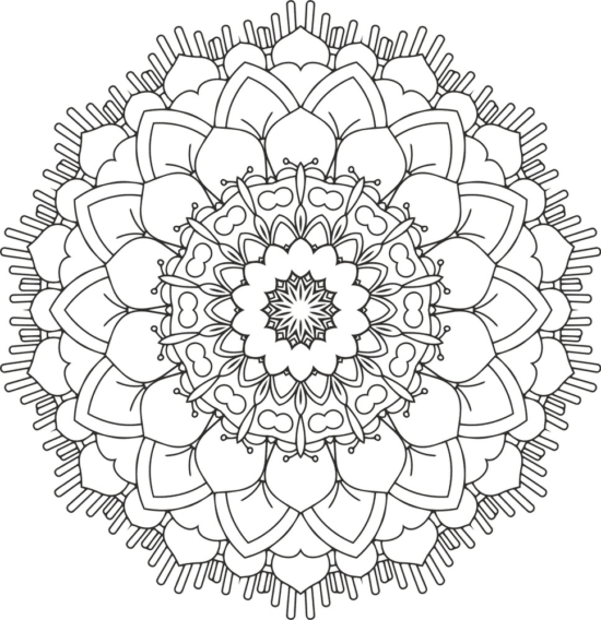 Floral Mandala Design Free Vector