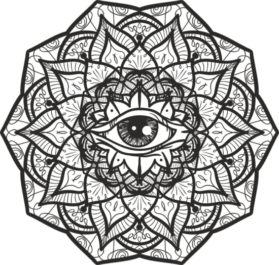 Mystical Mandala Masson Free Vector