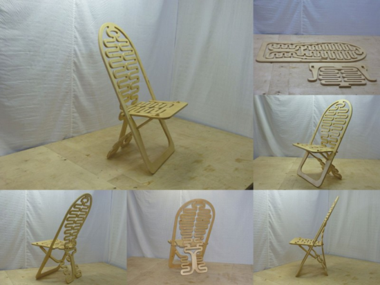 Fancy Plywood Chair DXF File