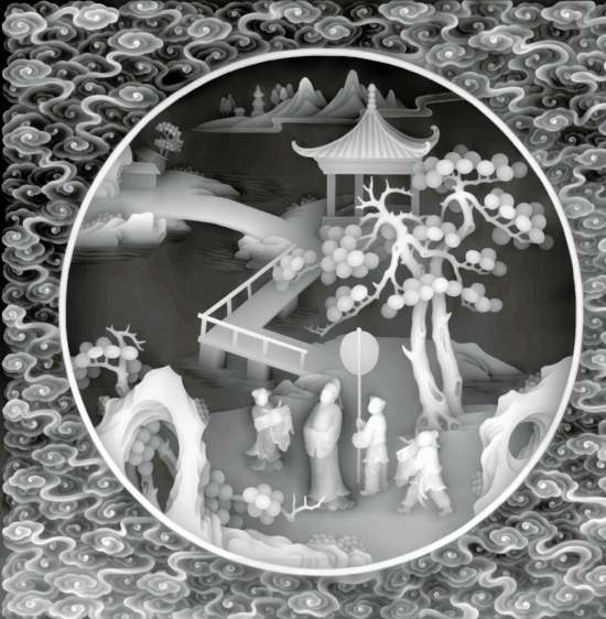 3d Grayscale Image Chinese BMP File