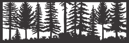 24 X 72 Just Trees Rick Plasma Art DXF File