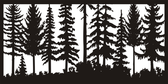 24 X 48 Just Trees Plasma Art DXF File