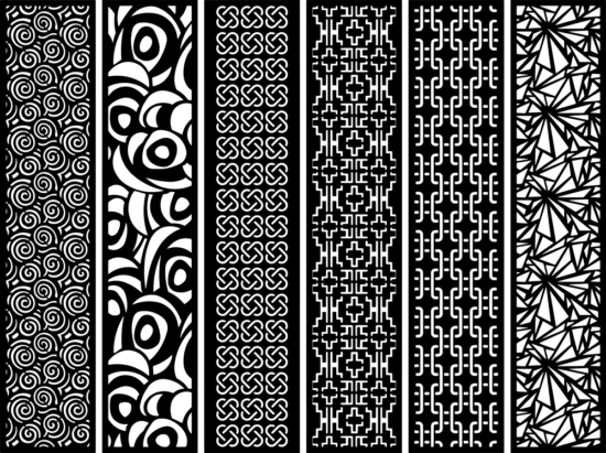 Laser Cut Screens Patterns Free Vector