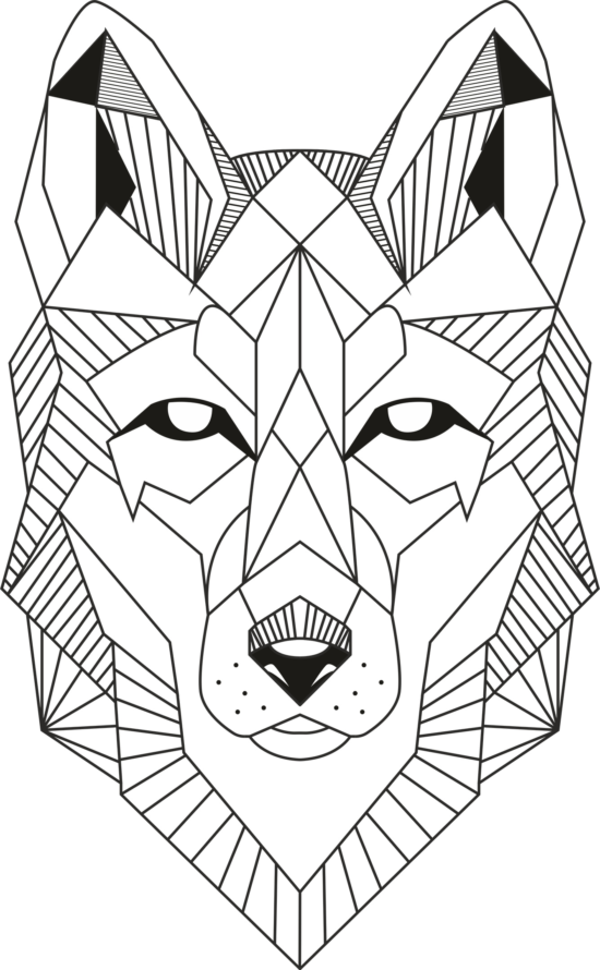 Wolf Lineart Free Vector