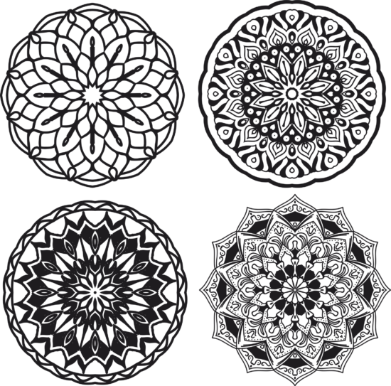 Mandalas Set Free Vector