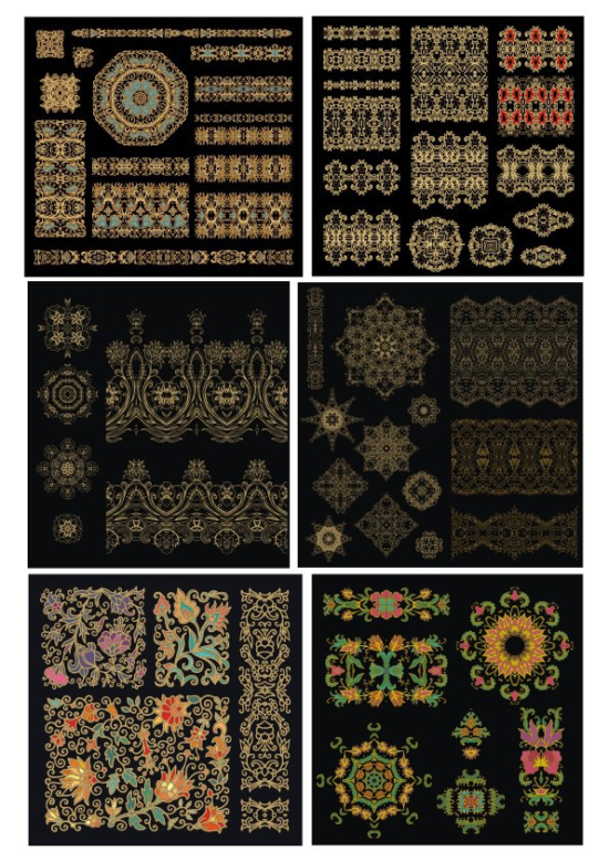 Golden Mandala Luxury Design Elements Free Vector