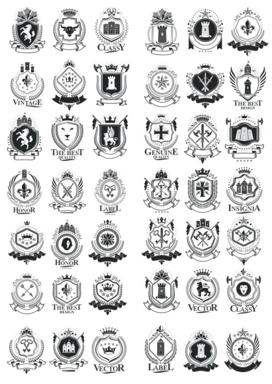 Heraldic Template Free Vector