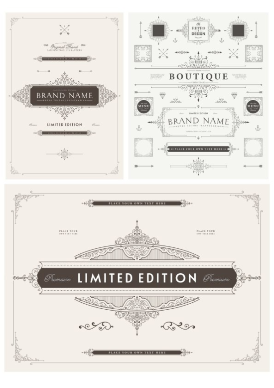 Elegant Decorative Elements Free Vector