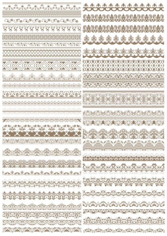 Lace Border Vectors Free Vector