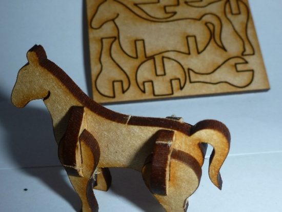 Tiny Lasercut Horse DXF File