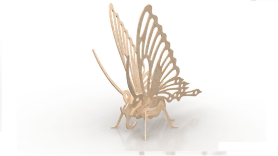 Mariposa 3D Puzzle 6mm DXF File