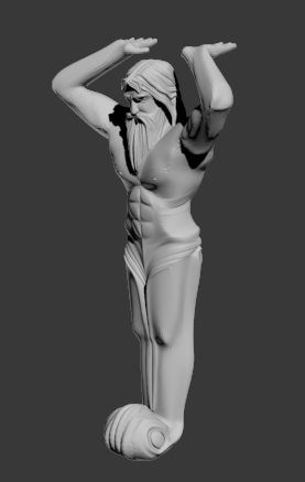 Statue 3D Model for CNC stl File