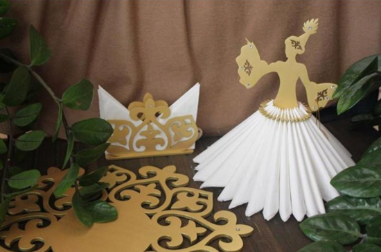 Charming Napkin Holder Laser Cut Free Vector