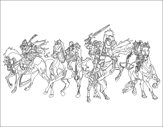 Four Horsemen DXF File