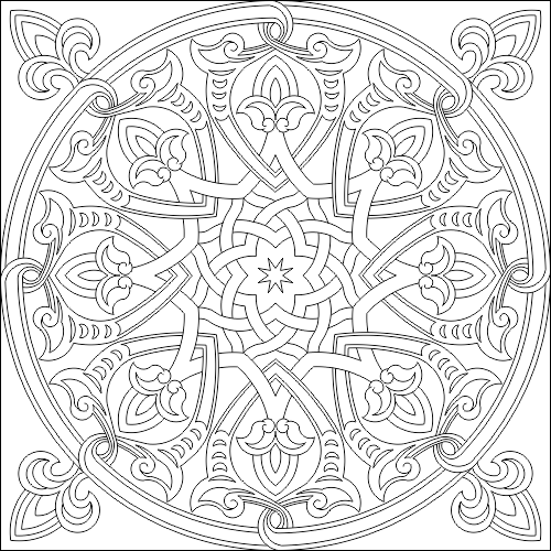 Islamic Decorative Pattern DWG File - FilesCnc.com