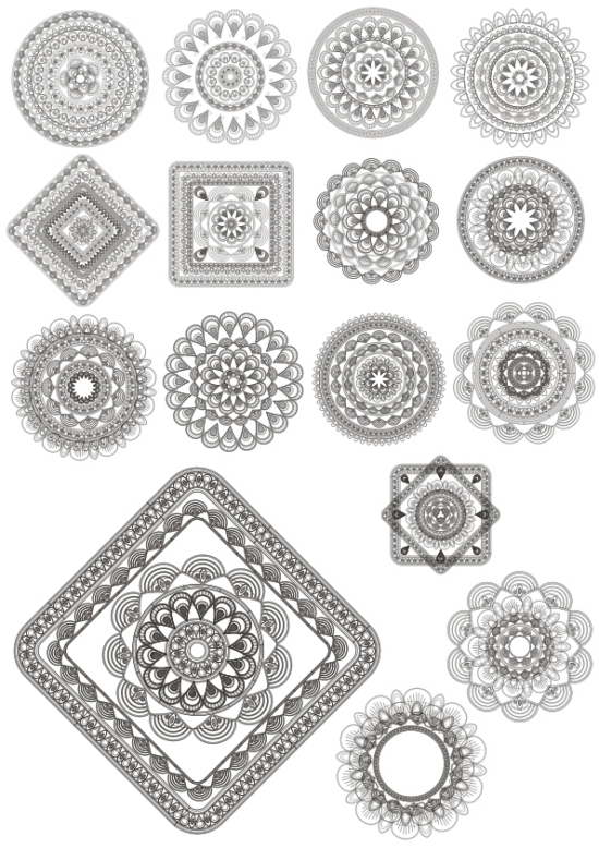 Mandala Ornaments Free Vector