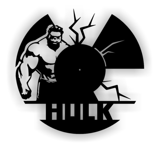 Hulk Cdr Dxf File For Cutting Vinyl Clock Free Vector