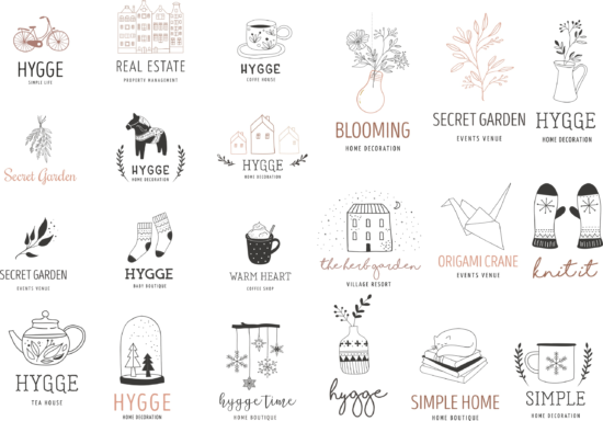 Premade Logo Collection Free Vector