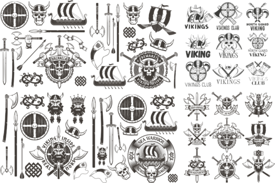 Viking Vector Set Free Vector