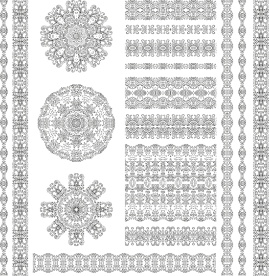 Ethnic Pattern Set Free Vector