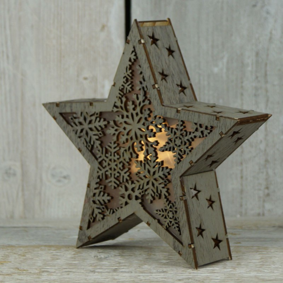 Star Light Lamp Laser Cut Free Vector