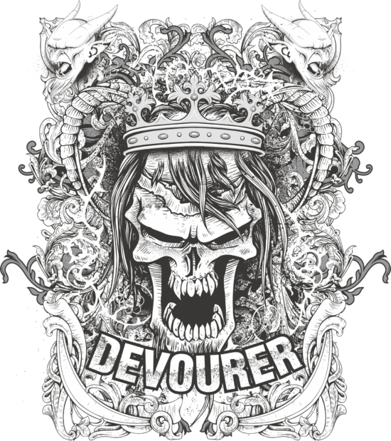 Devourer T-Shirt Print Free Vector