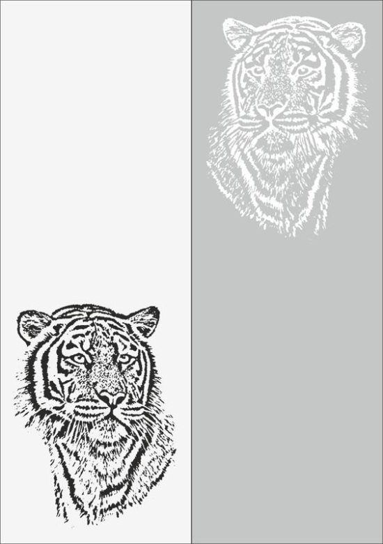 Sandblast Pattern Tiger Free Vector