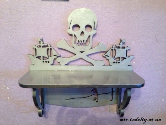 Pirate Shelf Scroll Saw Pattern PDF File