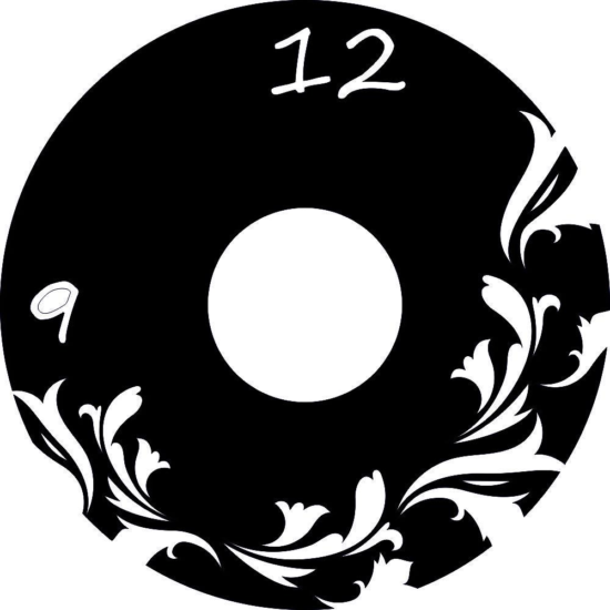 Flowers Vinyl Record Wall Art Clock Laser Cut Template Free Vector