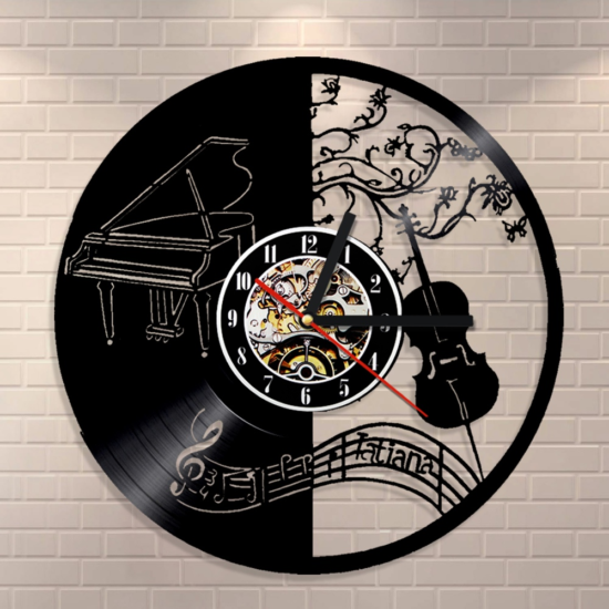 Music Wall Clock Vinyl Cd Record Wall Clock Laser Cut Template Free Vector