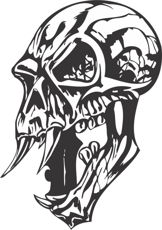 Skulls Cut File DXF File