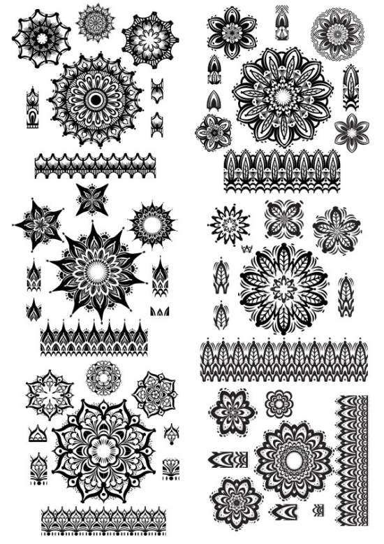 Fancy Ornamental Design Vector Set Free Vector