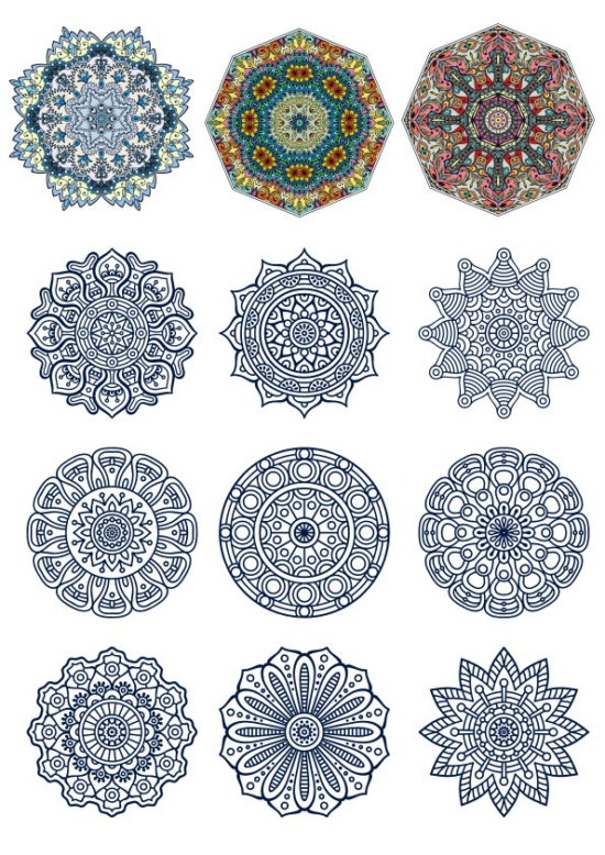 Decorative Ornamental Design Vector Set Free Vector