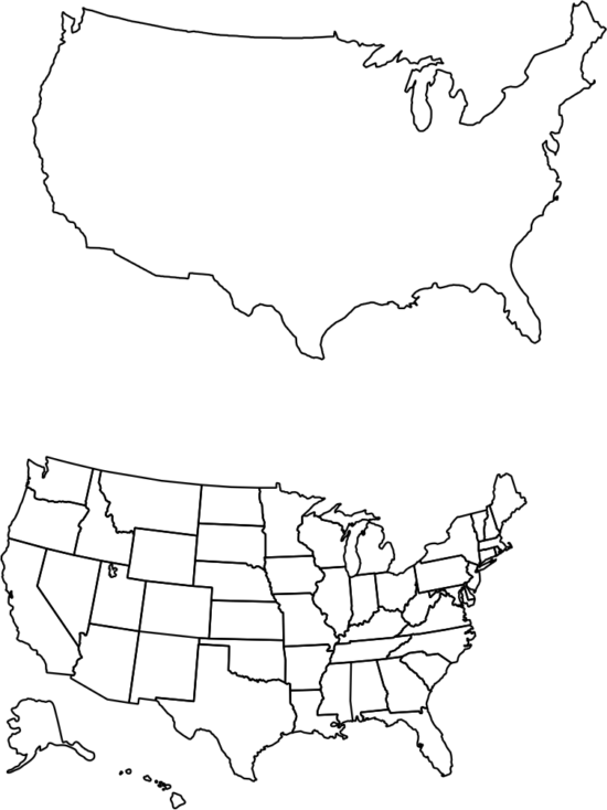 All 50 States DXF File