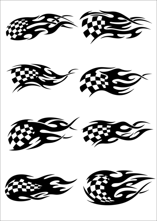 Auto Sticker Vectors Free Vector