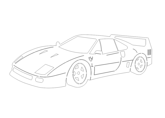 Ferrari Car DXF File