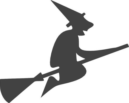 Halloween witch flying clipart DXF File